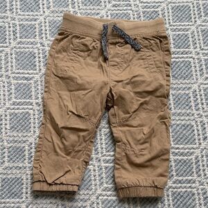 Cat & Jack Brown Joggers, Jersey-lined - 6-9 months